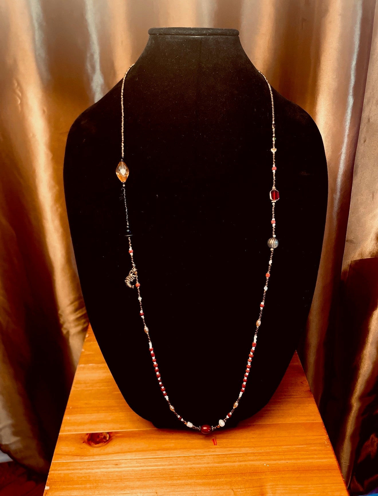 Red Bean & Rice Necklace